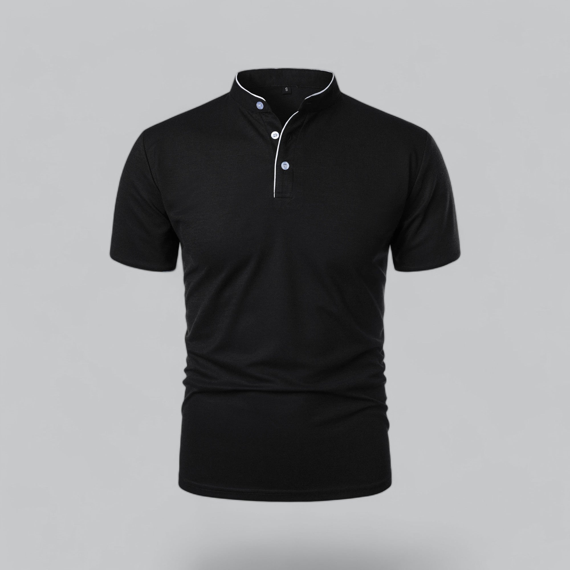 Herre Kortærmet Poloshirt uden Krave med Knaplukning