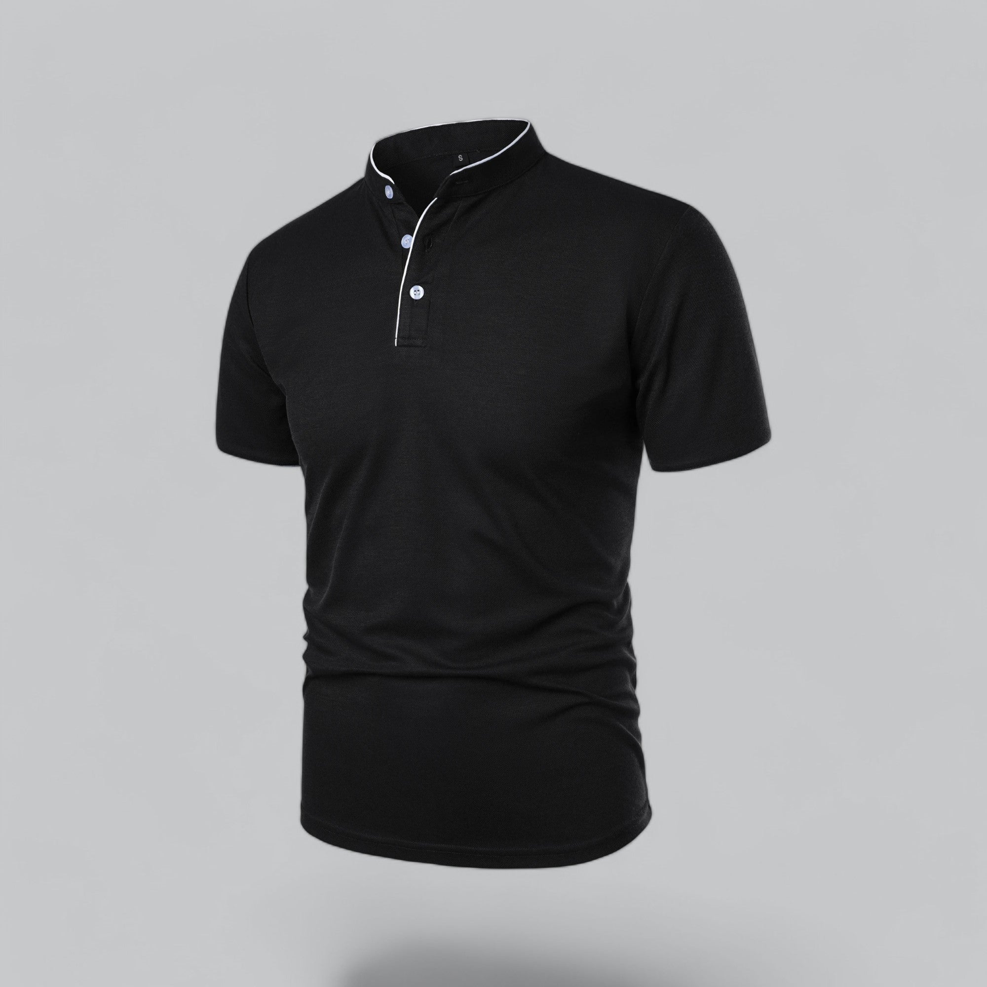 Herre Kortærmet Poloshirt uden Krave med Knaplukning