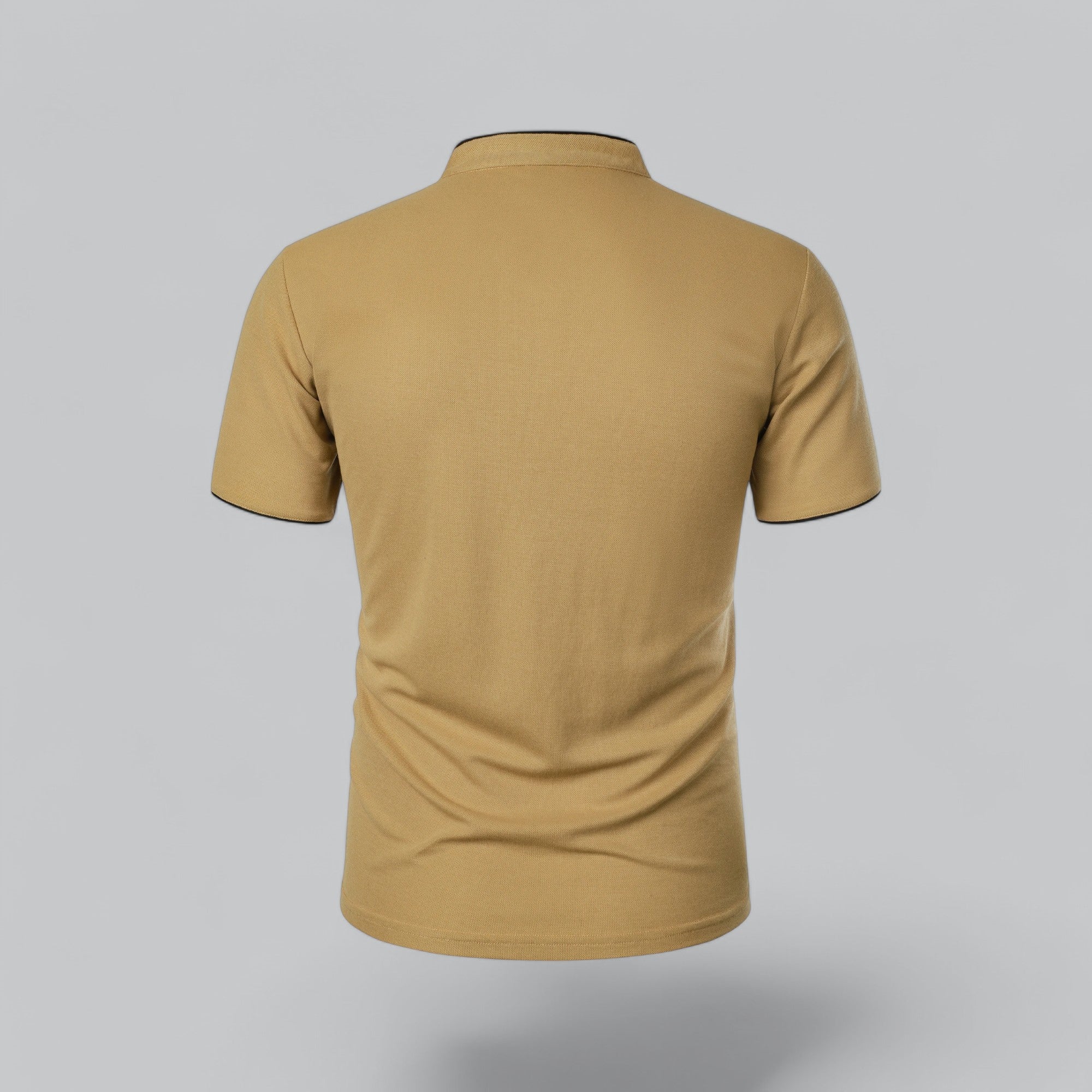 Herre Kortærmet Poloshirt uden Krave med Knaplukning