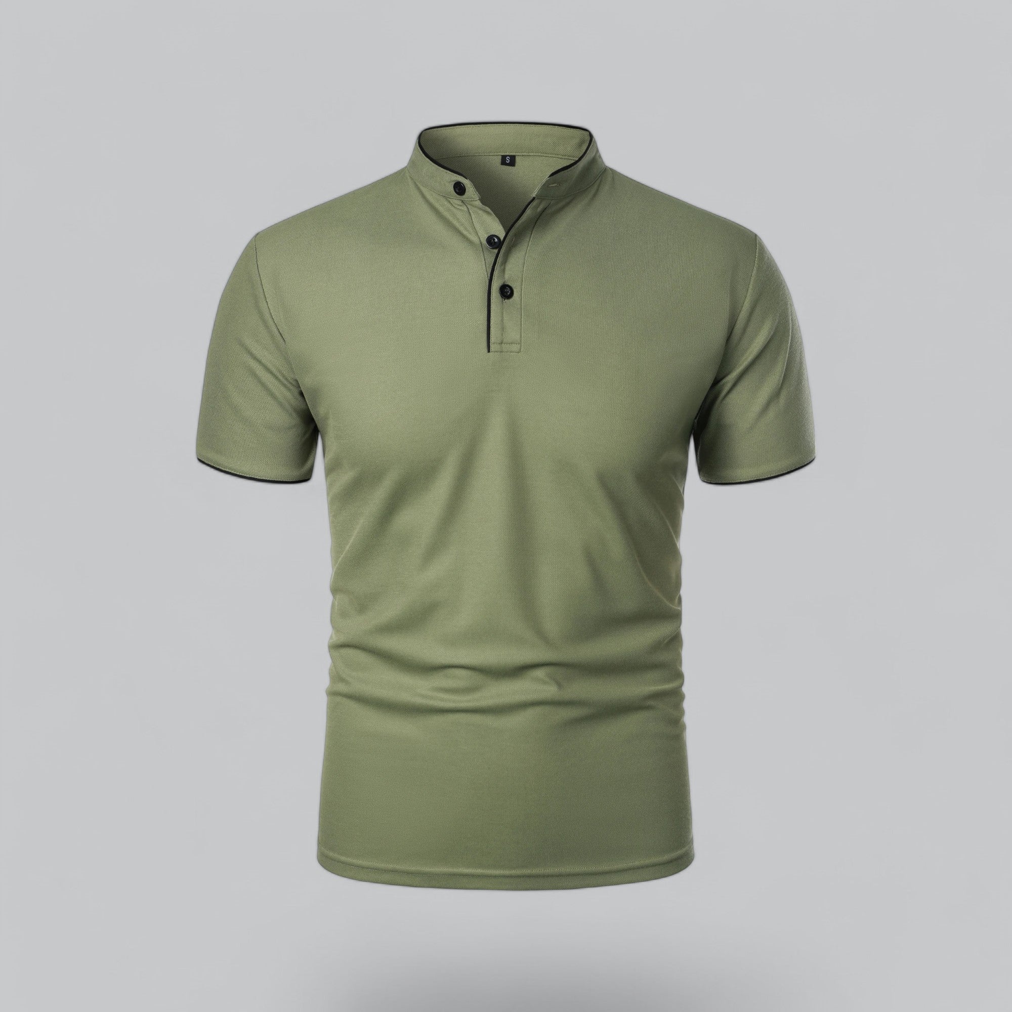 Herre Kortærmet Poloshirt uden Krave med Knaplukning