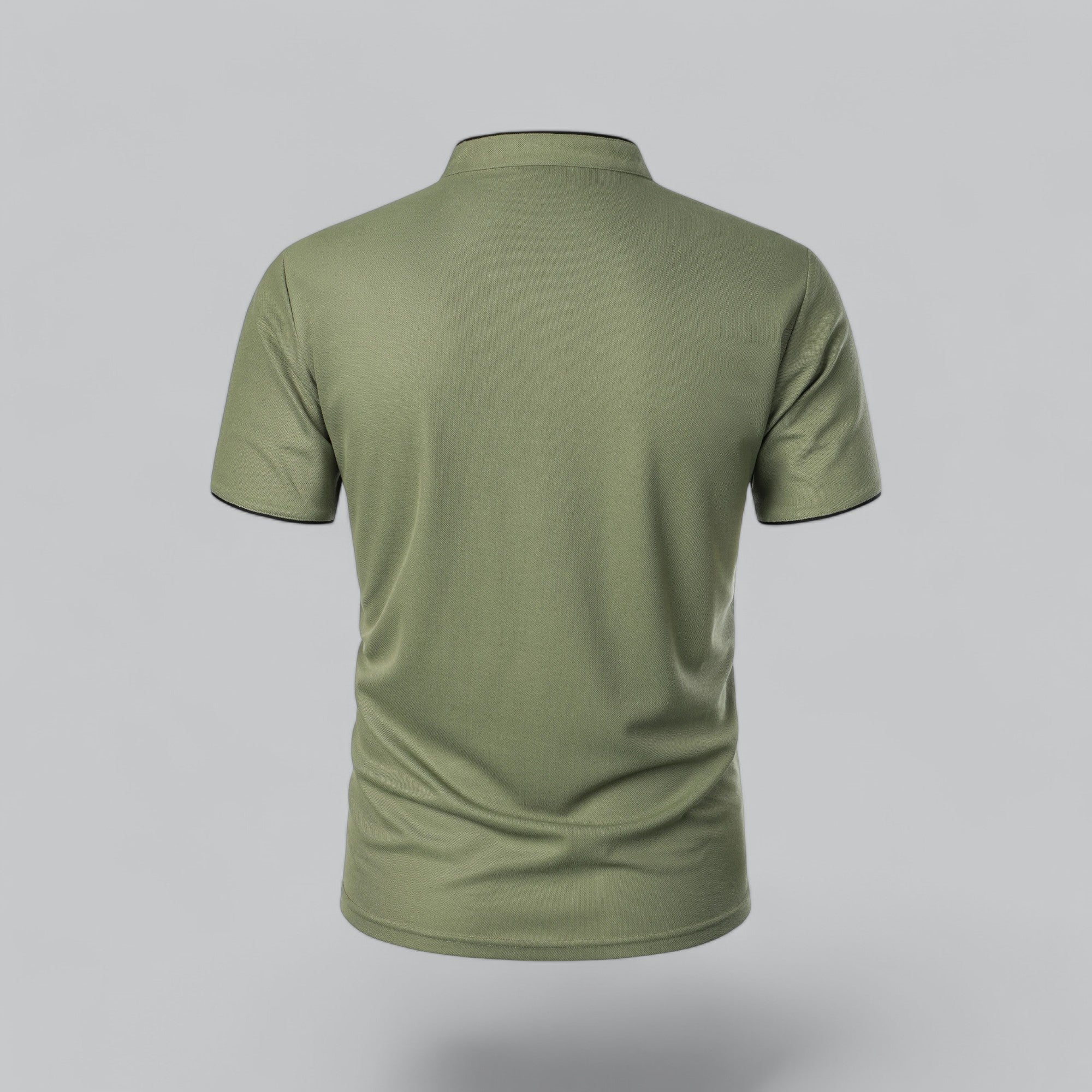 Herre Kortærmet Poloshirt uden Krave med Knaplukning