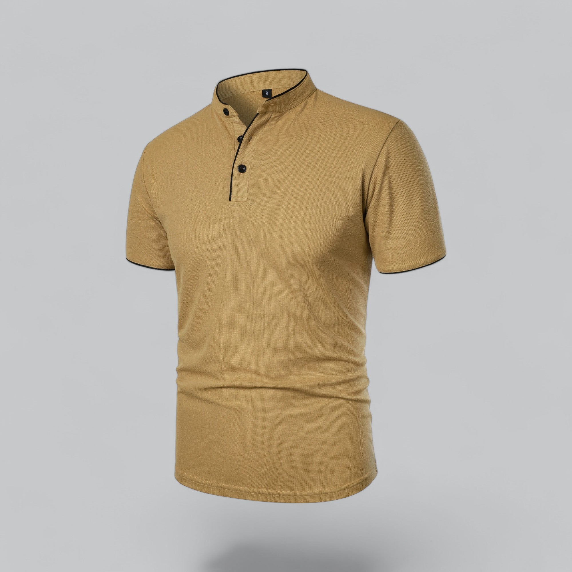 Herre Kortærmet Poloshirt uden Krave med Knaplukning