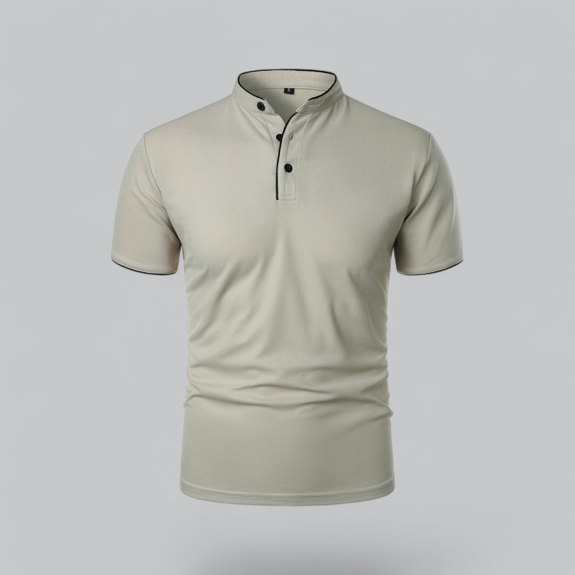 Herre Kortærmet Poloshirt uden Krave med Knaplukning