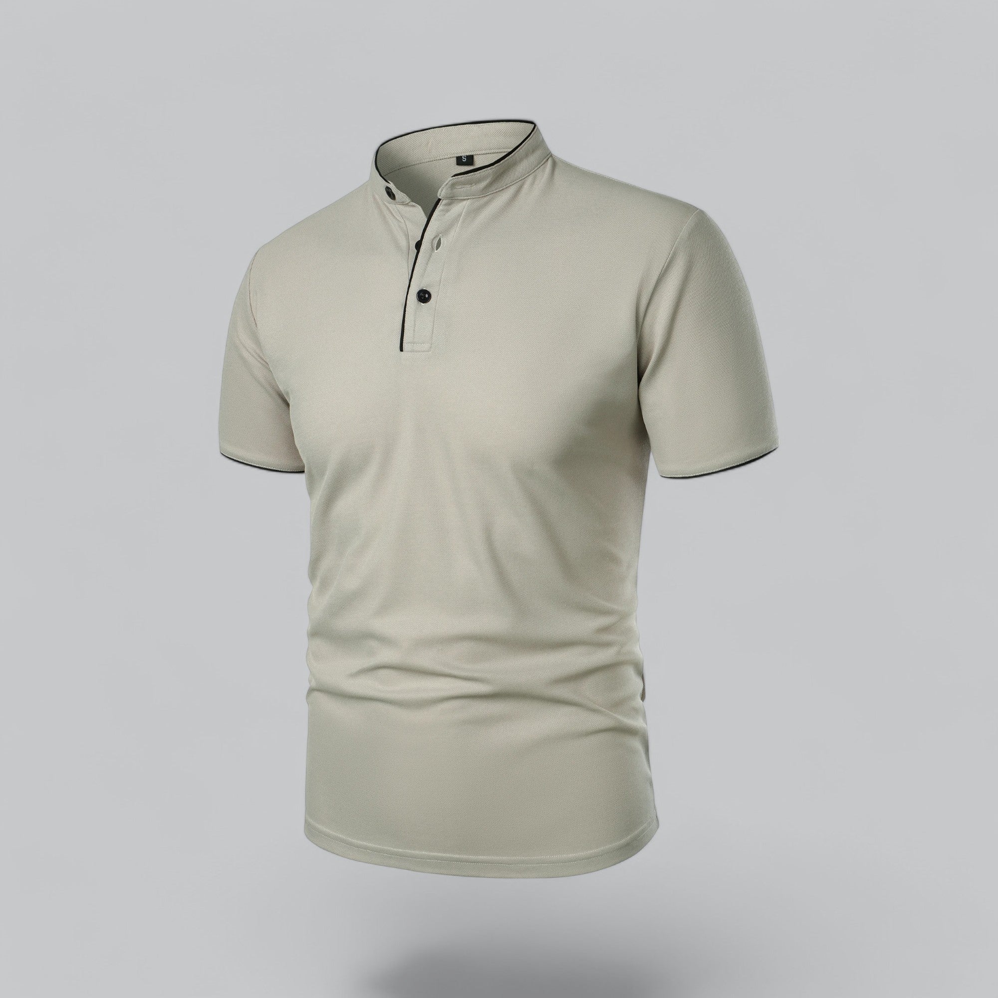 Herre Kortærmet Poloshirt uden Krave med Knaplukning