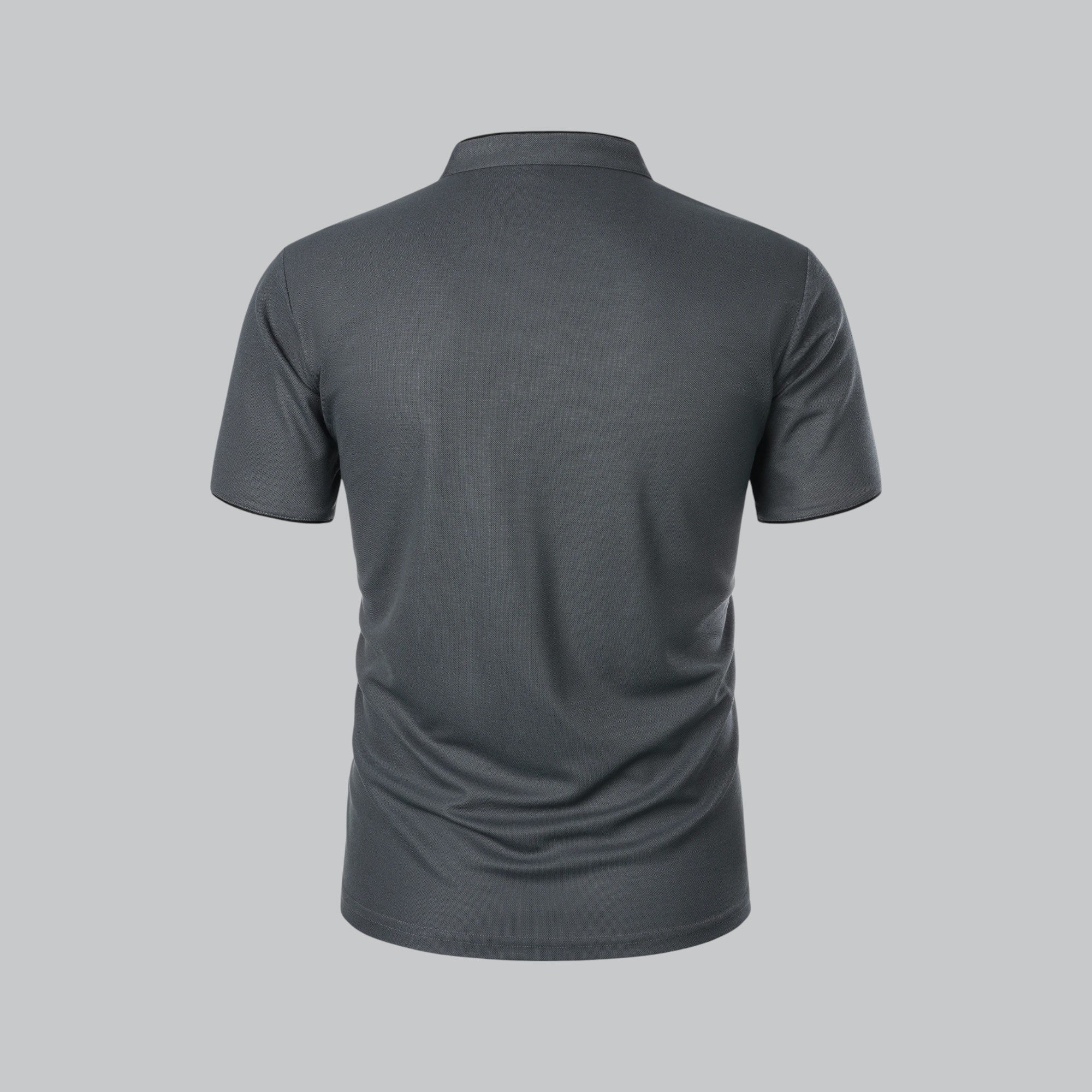 Herre Kortærmet Poloshirt uden Krave med Knaplukning