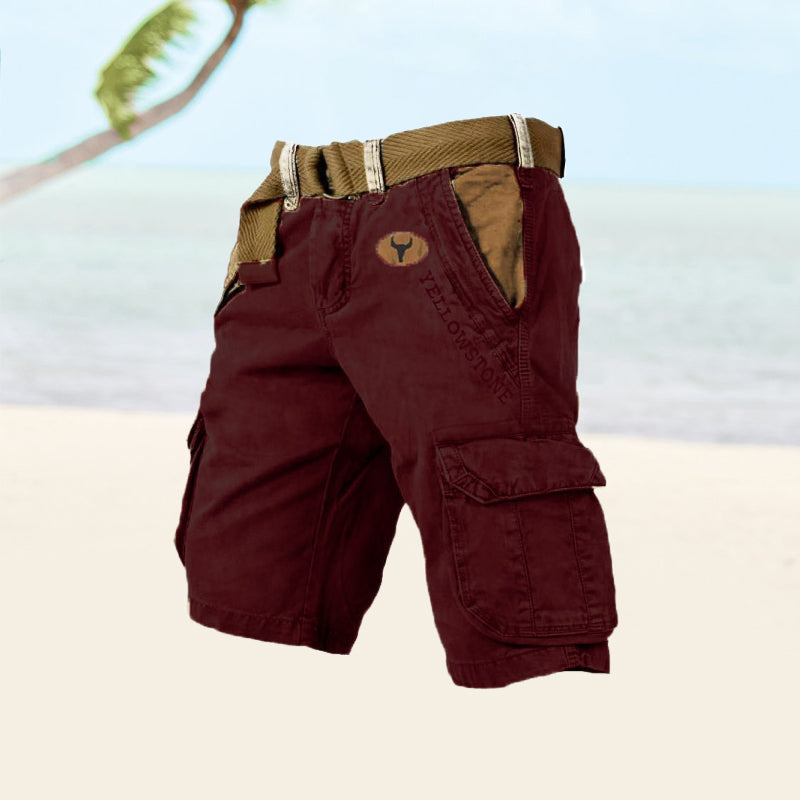 Herre Cargo Shorts - Rød