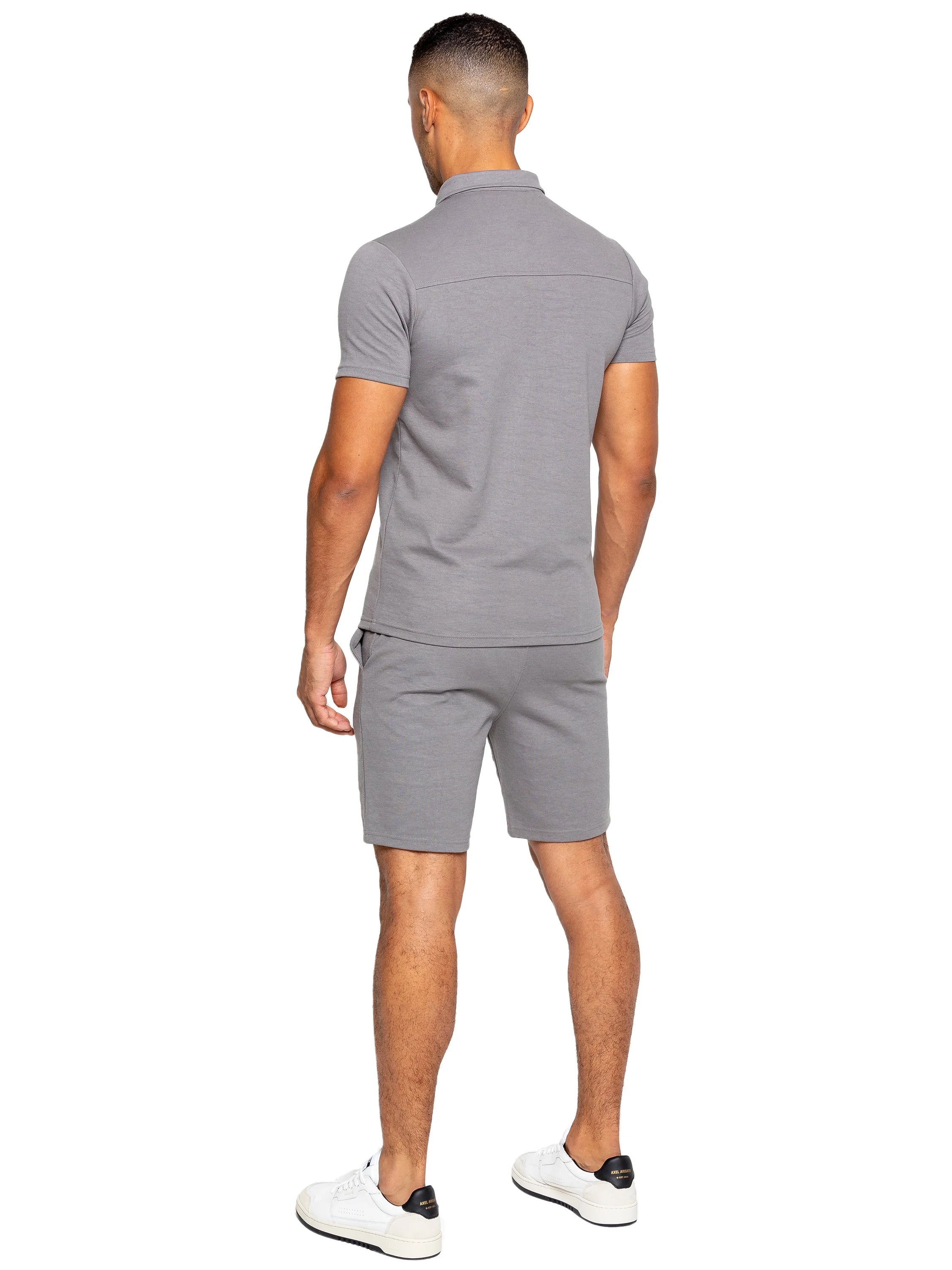 Herre Sæt med Polo med Lynlås og Shorts