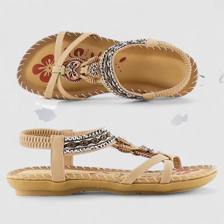 Dame Sandaler - Mahogni Brun