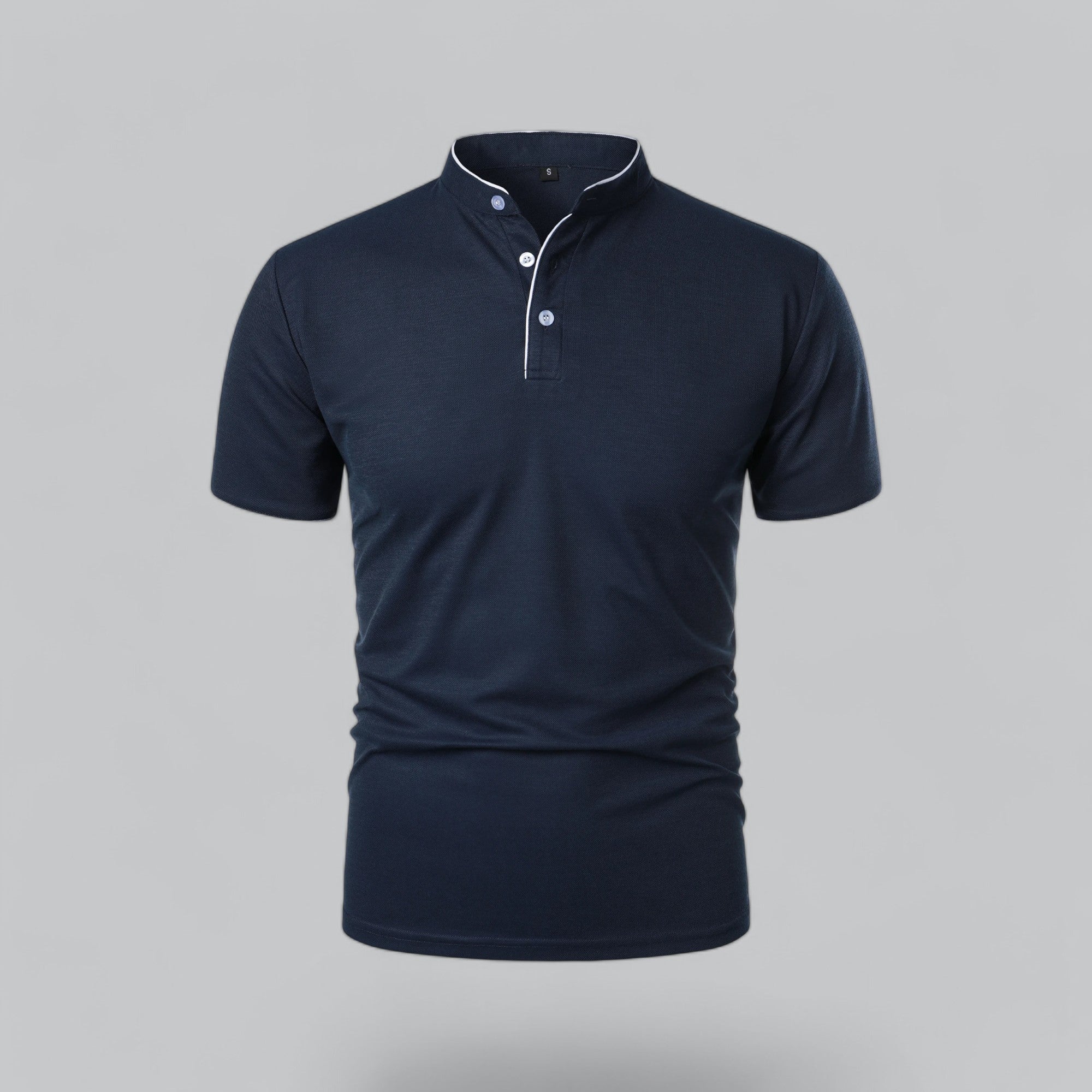 Herre Kortærmet Poloshirt uden Krave med Knaplukning