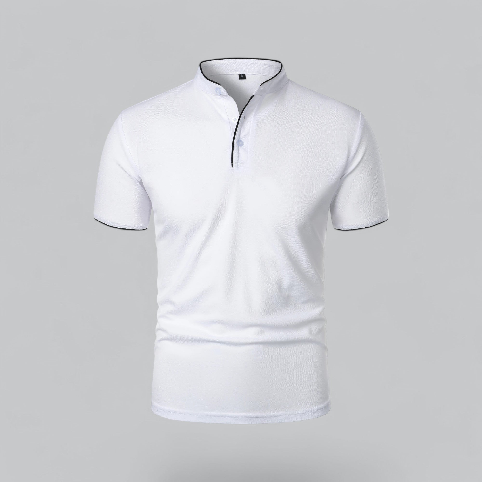 Herre Kortærmet Poloshirt uden Krave med Knaplukning