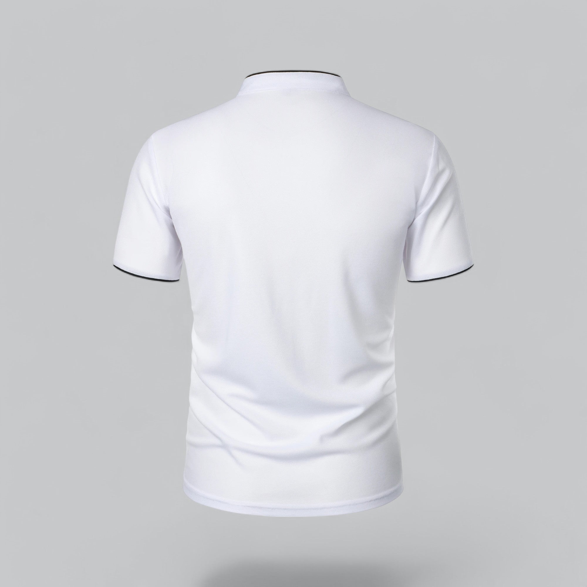 Herre Kortærmet Poloshirt uden Krave med Knaplukning