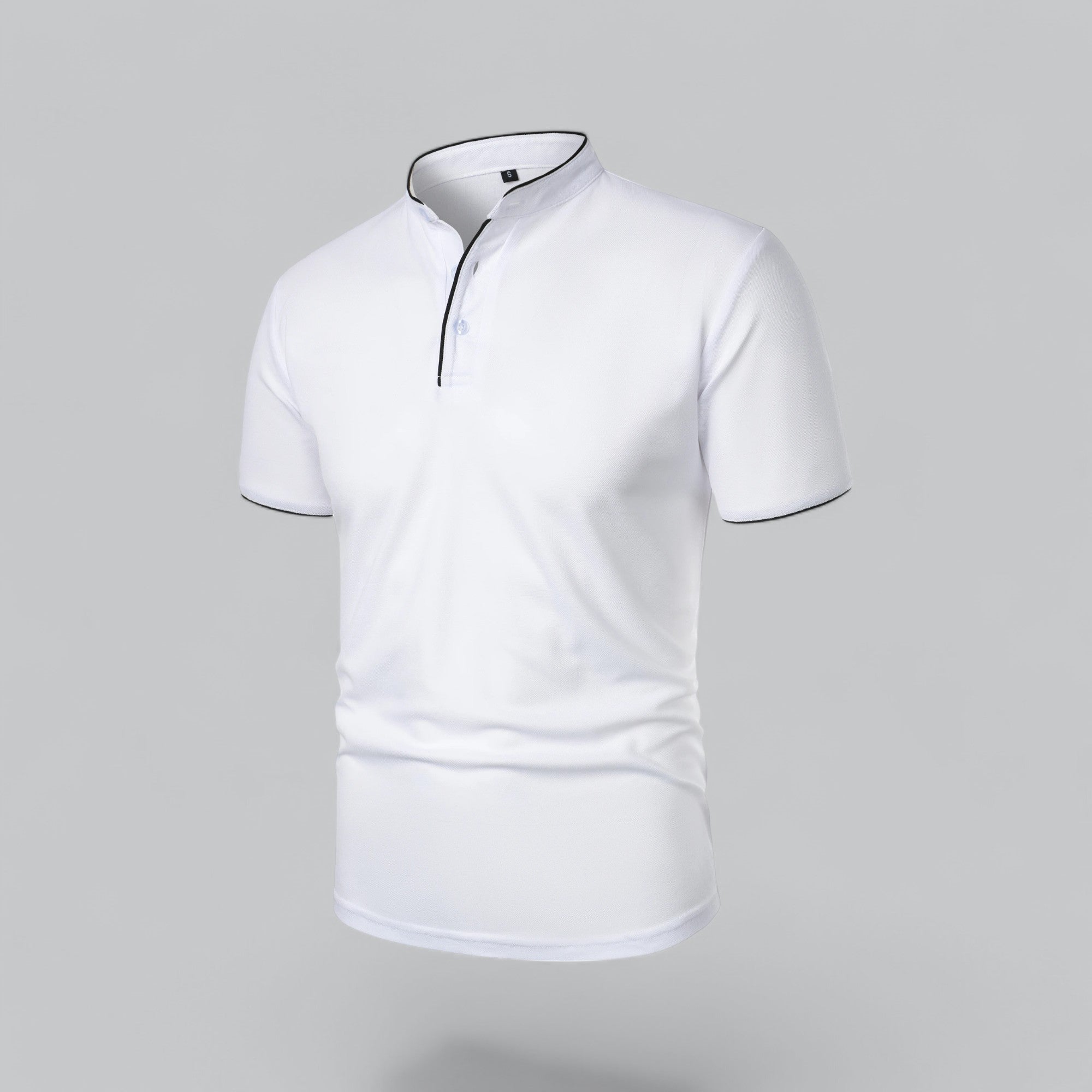 Herre Kortærmet Poloshirt uden Krave med Knaplukning