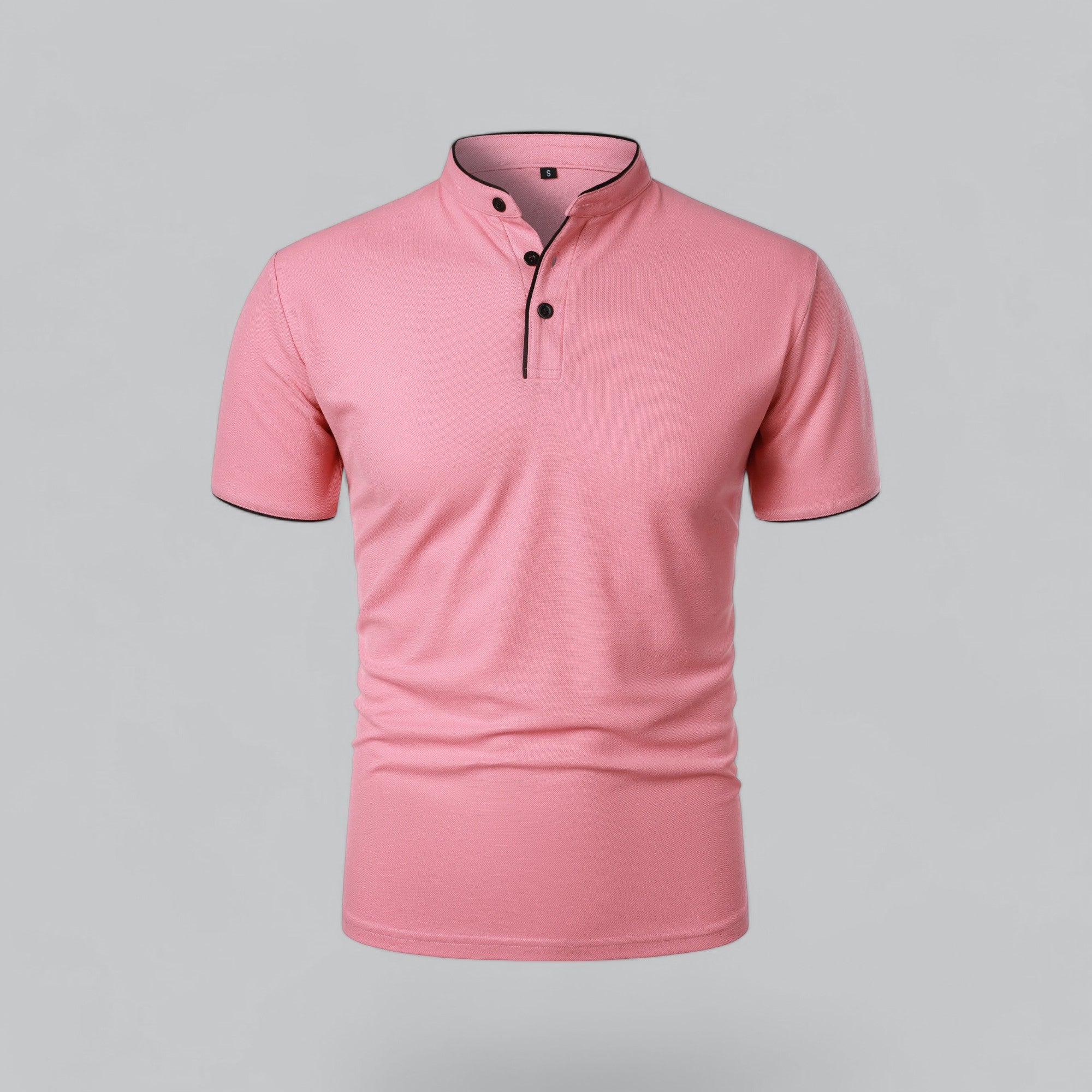 Herre Kortærmet Poloshirt uden Krave med Knaplukning