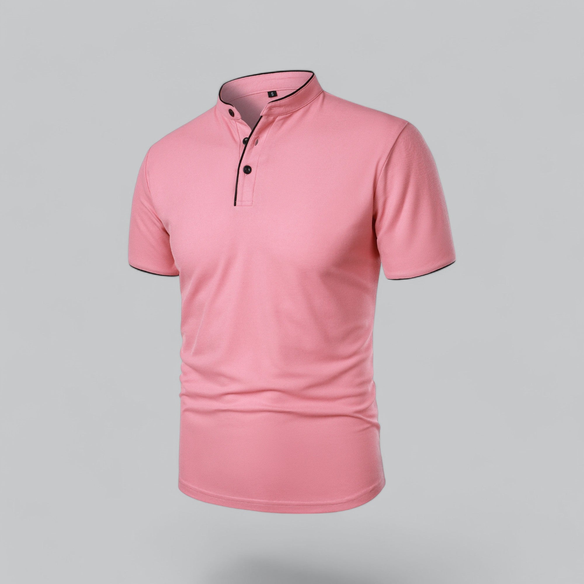 Herre Kortærmet Poloshirt uden Krave med Knaplukning