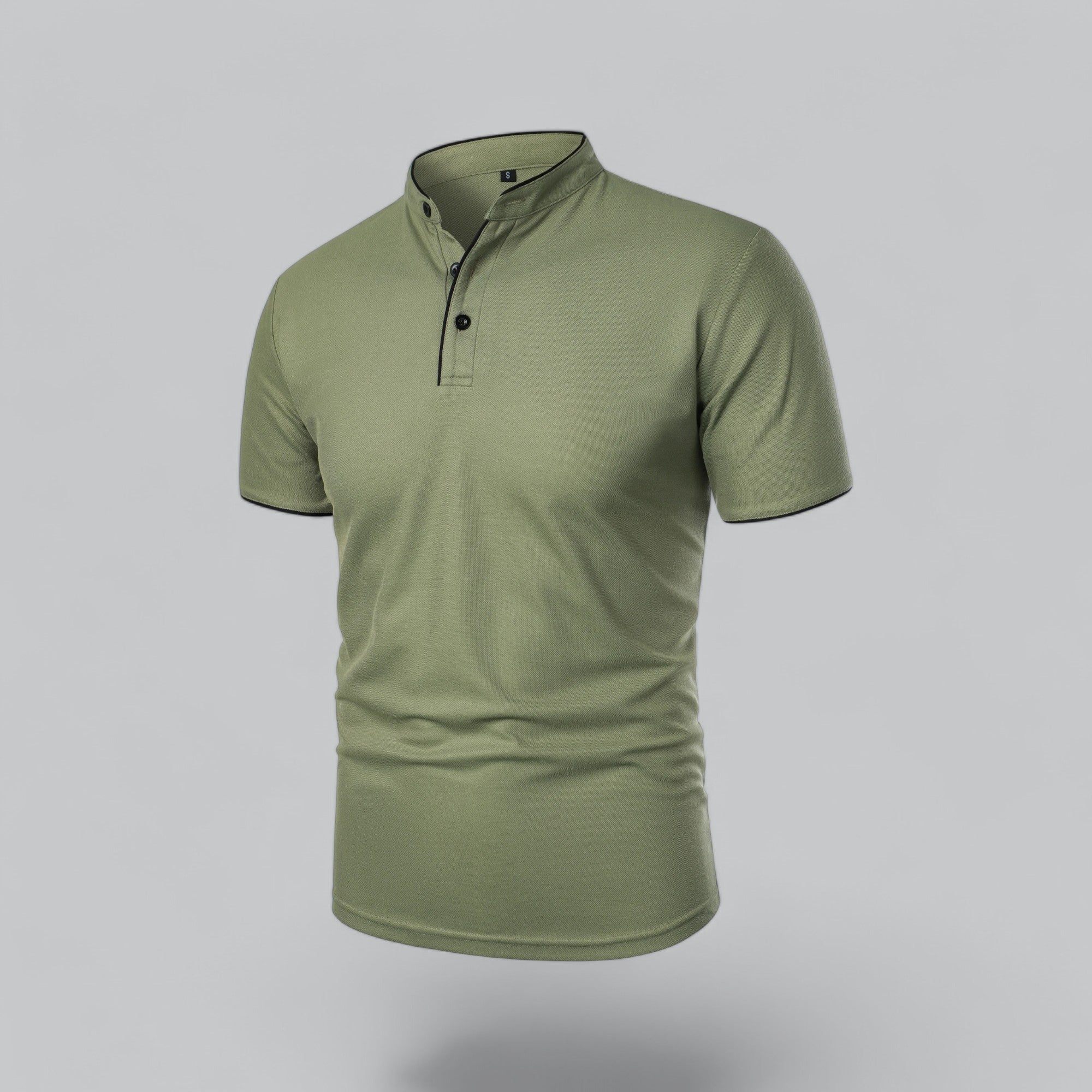 Herre Kortærmet Poloshirt uden Krave med Knaplukning
