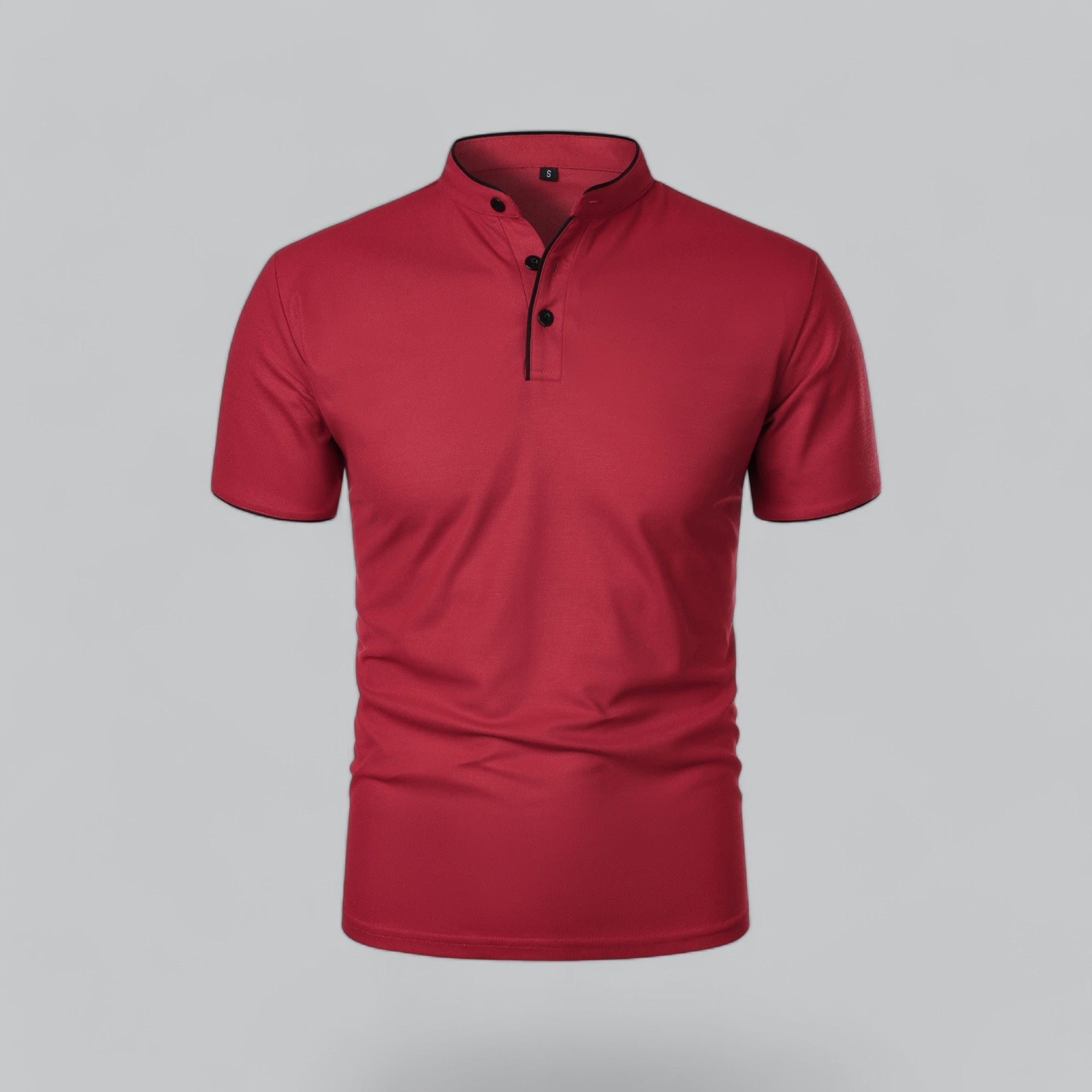 Herre Kortærmet Poloshirt uden Krave med Knaplukning