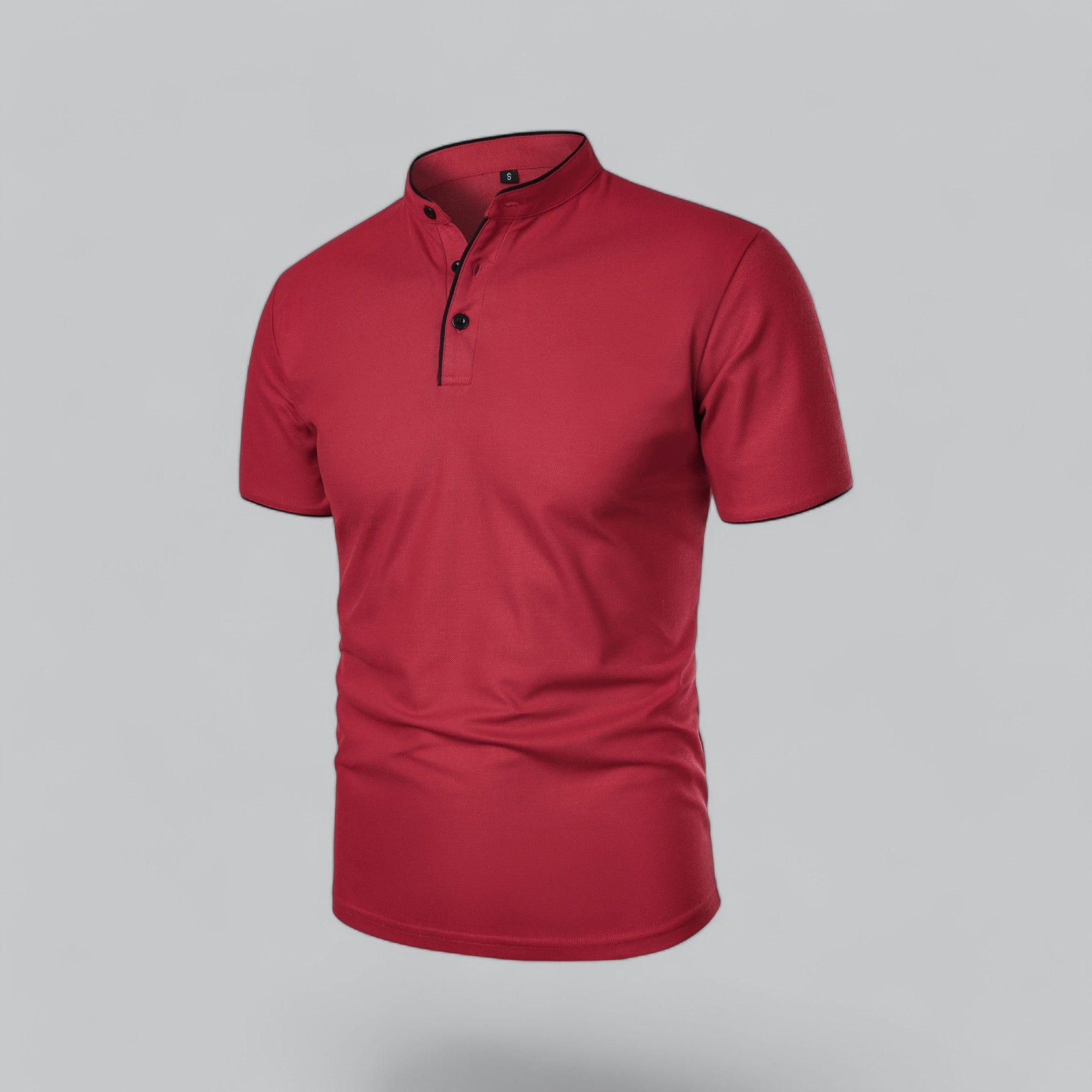 Herre Kortærmet Poloshirt uden Krave med Knaplukning