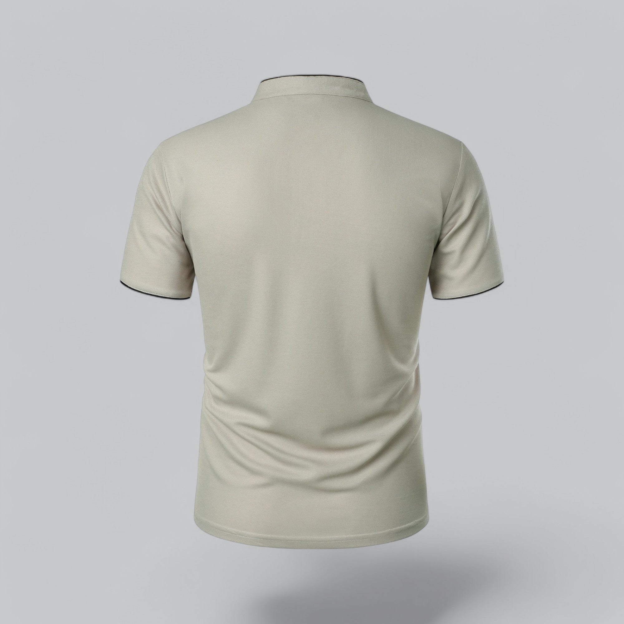Herre Kortærmet Poloshirt uden Krave med Knaplukning