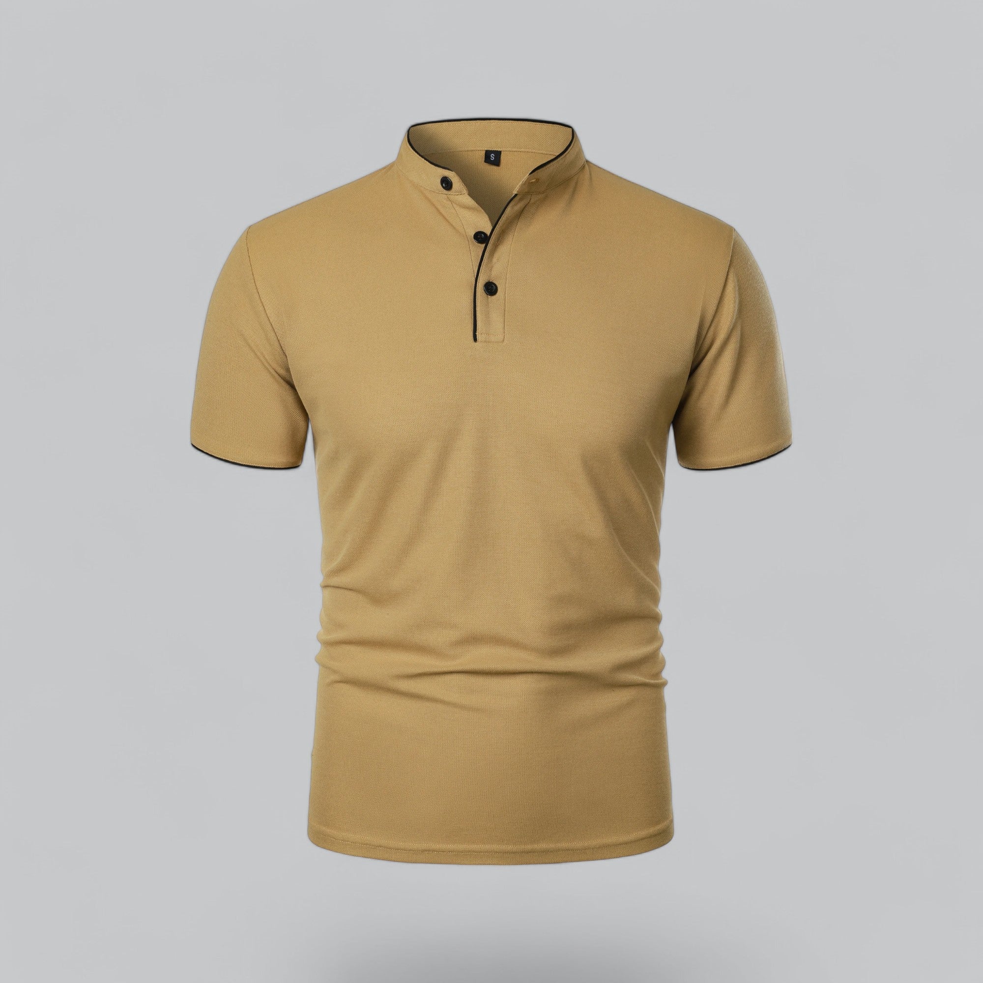 Herre Kortærmet Poloshirt uden Krave med Knaplukning