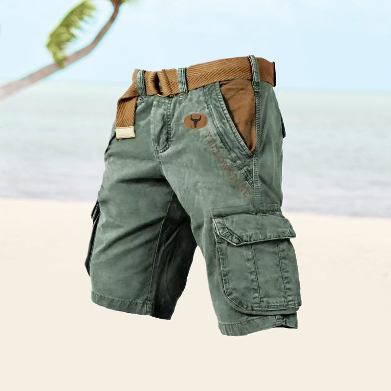 Herre Cargo Shorts - Grøn